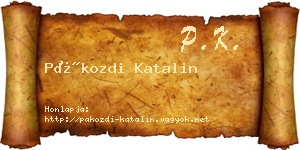 Pákozdi Katalin névjegykártya